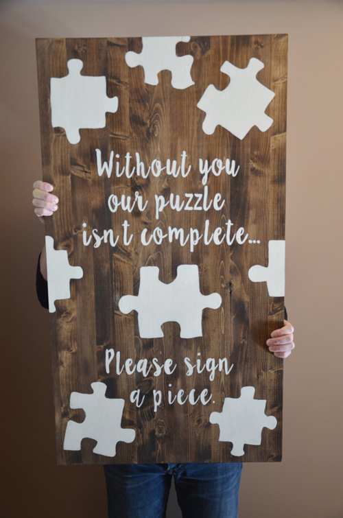 Puzzle Wedding Guest book