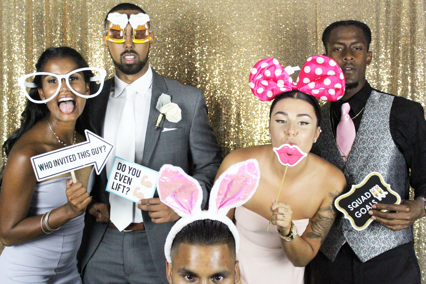 Gold Sequin Backdrop Wedding Photo Booth
